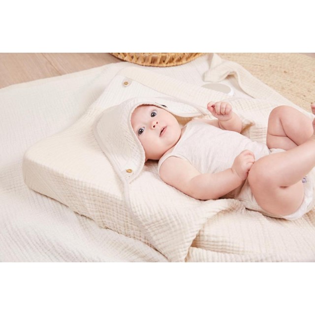 Μπουρνούζι Bebe-Jou 86/92cm καθαρή βαμβακερή άμμος