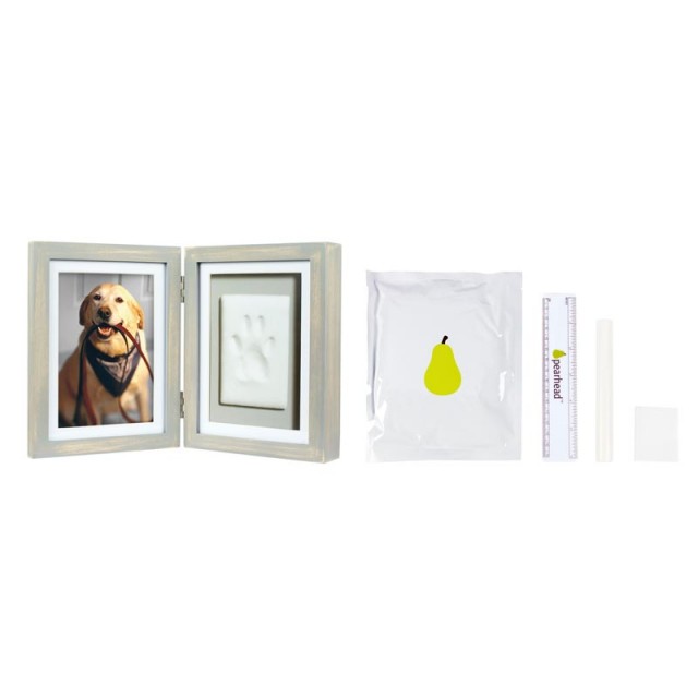 Pearhead Photo and Clay Pet Print Desk Frame - Distressed Grey