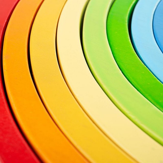 Ξύλινο παιχνίδι διαλογής - Rainbow - Large