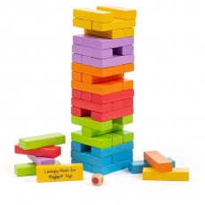 Ξύλινη έγχρωμη στοιβαζόμενη κούκλα - Jenga