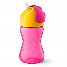 Philips AVENT Κούπα με καλαμάκι 300 ml, 12м+, ΡΟΖ