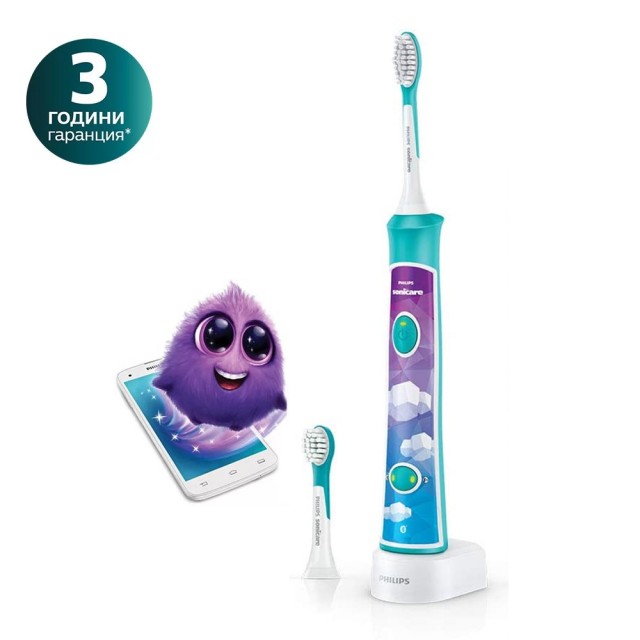 Παιδική οδοντόβουρτσα ForKids με χρώμα Bluetooth μπλε της θάλασσας με 2 κεφαλές