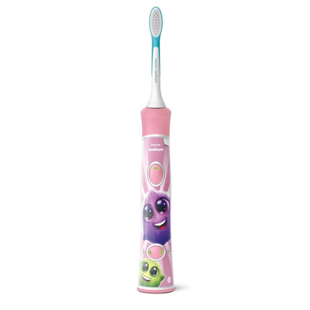 Παιδική οδοντόβουρτσα ForKids με ροζ χρώμα Bluetooth με 2 κεφαλές