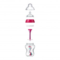 Tommee Tippee μπιμπερό Advanced Anti-Colic 3μ+, 340 ml, ροζ με σχέδιο