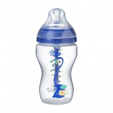 Tommee Tippee μπιμπερό Advanced Anti-Colic 3μ+, 340 ml, μπλε με σχέδιο