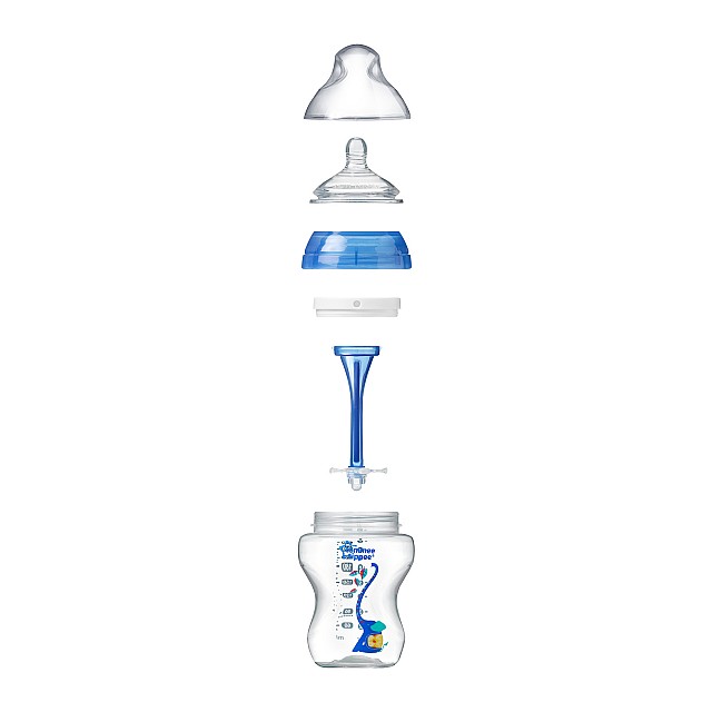 Tommee Tippee Feeding bottle Advanced Anti-Colic 3m+, 340 ml, Μπλε με διακόσμηση