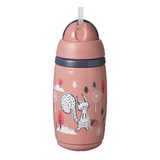SuperStar Spill-proof ποτηράκι με καλαμάκι 266ml 12m+, BACSHIELD, Ροζ
