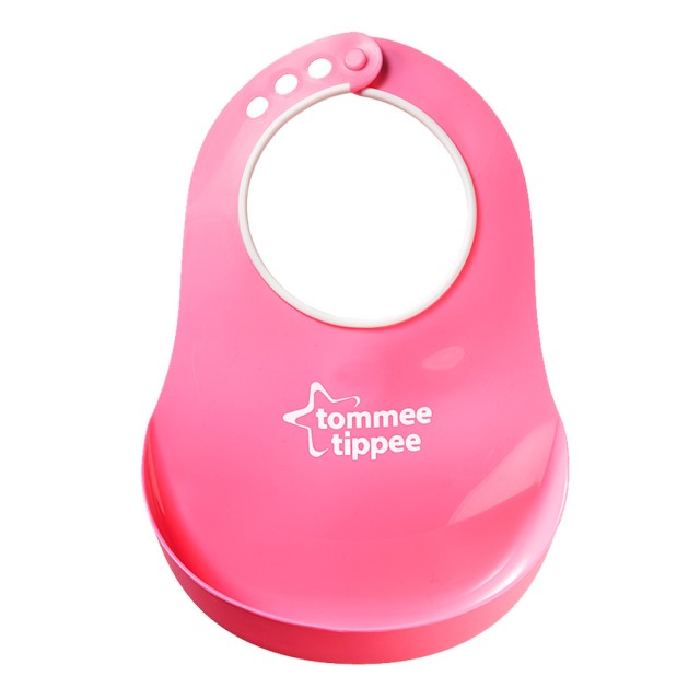 Μαλακή σαλιάρα COMFI BIB 6m+, ροζ