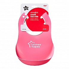 Μαλακή σαλιάρα COMFI BIB 6m+, ροζ