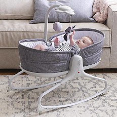 Μουσική ξαπλώστρα Rocker Napper 3 σε 1 με 3 ρυθμιζόμενες θέσεις: Καλάθι ύπνου, κούνια, πολυλειτουργική καρέκλα, αποσπώμενο μουσικό παιχνίδι με φώτα και ήχους