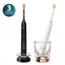 Σετ των 2 Ηλεκτρικές βούρτσες Sonic Philips Sonicare DiamondClean 9000 HX9914/69, με κεφαλή all-in-one A3 Premium, 4 λειτουργίες, 3 εντάσεις, Bluetooth