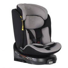 Παιδικό κάθισμα αυτοκινήτου Mountain Buggy Safe Rotate i-Size, με αφαιρούμενο μαξιλαράκι νεογέννητου, επεκτεινόμενη πλάτη, για παιδιά ύψους 40-150 cm, μαύρο-γκρι + βάση IsoFix