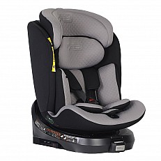 Παιδικό κάθισμα αυτοκινήτου Mountain Buggy Safe Rotate i-Size, με αφαιρούμενο μαξιλαράκι νεογέννητου, επεκτεινόμενη πλάτη, για παιδιά ύψους 40-150 cm, μαύρο-γκρι + βάση IsoFix