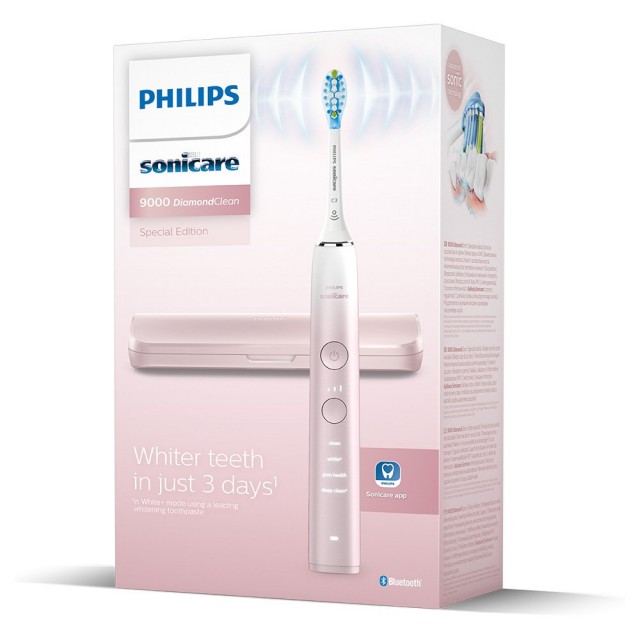 Ηλεκτρική βούρτσα Sonic Philips Sonicare DiamondClean 9000 HX9911/84, με κεφαλή C3 Premium, 4 λειτουργίες, 3 εντάσεις, θήκη ταξιδιού, Bluetooth