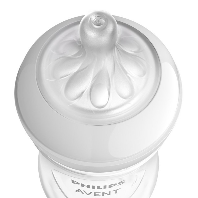 Μπουκάλι τροφοδοσίας Natural Response 330 ml με θηλή χωρίς διαρροή Natural Response Flow 4, 3m+, Philips AVENT SCY906/02