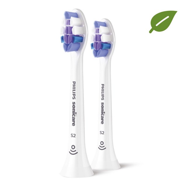 2 ανταλλακτικές κεφαλές S2 Sensitive Philips Sonicare HX6052/10, λευκές, εξαιρετικά μαλακές, για ευαίσθητα δόντια και ούλα