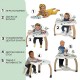 Here I Grow 5 σε 1 Stationary Play Center Black&White Decor Series - Tummy Play, Balance Board, Stationary Play Center, Activity Board, Kids Table & Chair, 6m+