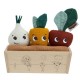Tiny Love's Garden of Adventures Eco Series My First Garden Set, με 3 βαμβακερά παιχνίδια φρούτων και ένα ξύλινο κουτί, 18m+
