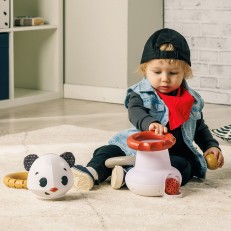 Ηλεκτρονικό μουσικό παιχνίδι Panda 3 σε 1 από τη σειρά Tiny Rockers, με 3 τρόπους παιχνιδιού: με μπάλες, δαχτυλίδια και μουσική, 6m+