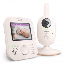 Ψηφιακή βιντεοενδοεπικοινωνία Philips AVENT Advanced SCD881/26 με έγχρωμη οθόνη 2.8", 2 x Zoom, νυχτερινή όραση, διπλή ομιλία, 6 απαλά νανουρίσματα, Coral/Cream