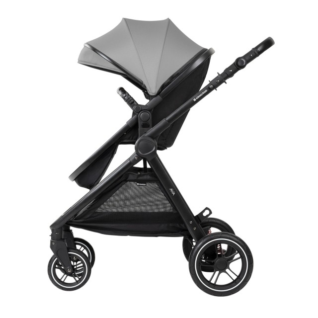 Комбинирана количка 3в1 с кош за новородено Ava Grey