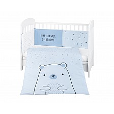 Βρεφικό σετ κρεβατιού 2 τεμαχίων EU style 70/140 Bear with me Μπλε