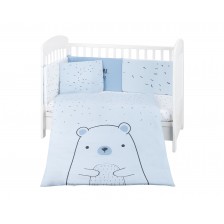 Σετ βρεφικών κλινοσκεπασμάτων 6 τεμ. 60/120 Bear with me Blue