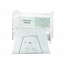 Βρεφικό σετ κρεβατιού 2 τεμαχίων EU style 70/140 Bear with me Mint