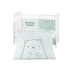 Βρεφικό σετ κρεβατιού 2 τεμαχίων EU style 70/140 Bear with me Mint