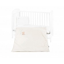 Κεντητό σετ βρεφικού κρεβατιού Dream Big Beige 5 τεμαχίων