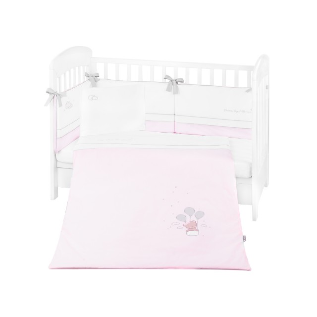 Бебешки спален комплект с бродерия 6 части 70/140 Dream Big Pink