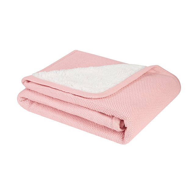 Плетено памучно одеяло с шерпа Dream Big Pink