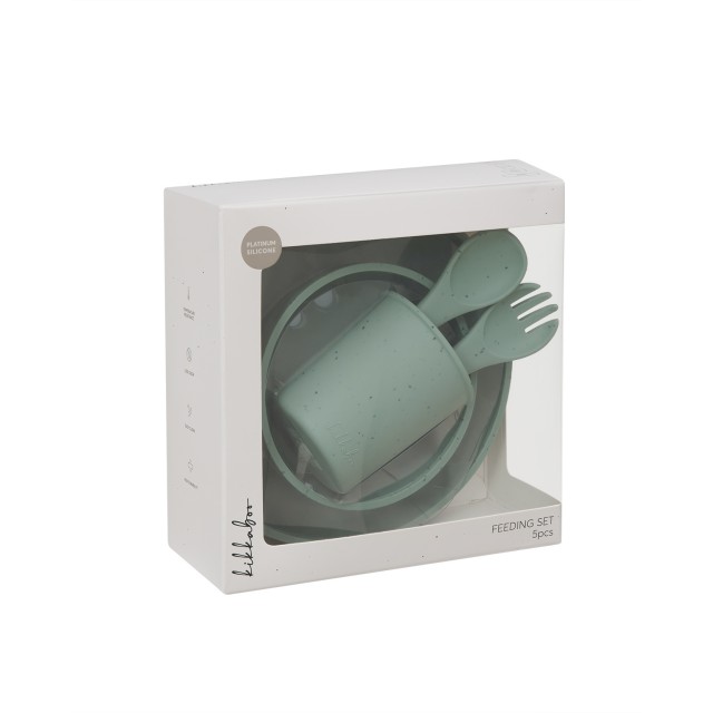 Σετ τραπεζαρίας Platinum Silicone Sage 5 τεμαχίων