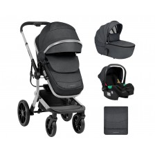 Συνδυασμένο καρότσι 3 σε 1 με σκληρό καλάθι Irene Dark Grey 2024