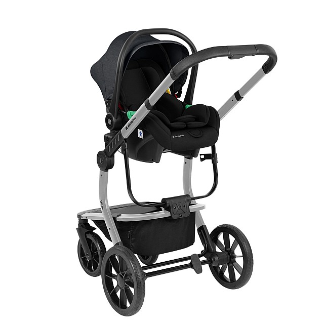 Συνδυασμένο καρότσι 3 σε 1 με σκληρό καλάθι Irene Dark Grey 2024