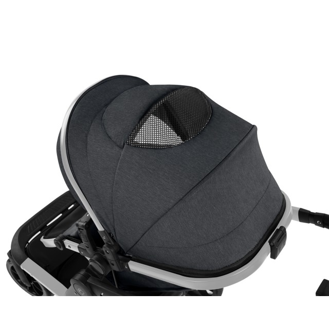 Συνδυασμένο καρότσι 3 σε 1 με σκληρό καλάθι Irene Dark Grey 2024