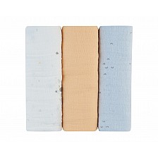 Комплект 3 бр муселинови пелени 75х75 см Stripy Friends