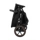 Συνδυασμένο καρότσι 2 σε 1 με καλάθι για νεογέννητο Thea Black 2024