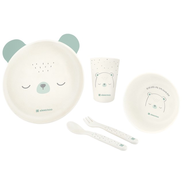 Сет за хранене пластмаса Bear with me Mint