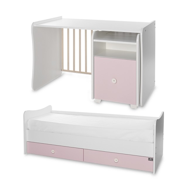 Bed trend συν χρώμα λευκό/ροζ ορχιδέα