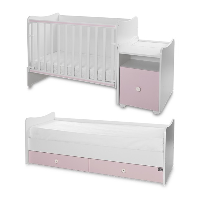Bed trend συν χρώμα λευκό/ροζ ορχιδέα