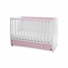 Κρεβάτι dream new 60/120 χρώμα λευκό + orchid pink