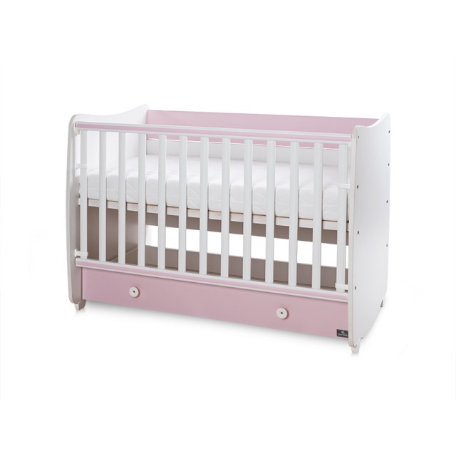 Bed dream new 60/120 χρώμα λευκό + ροζ ορχιδέα