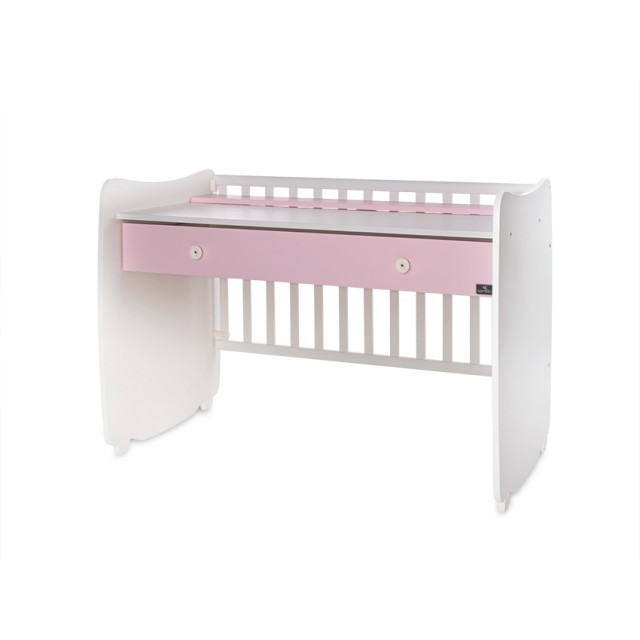 Bed dream new 60/120 χρώμα λευκό + ροζ ορχιδέα