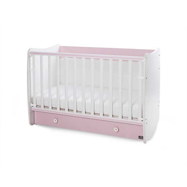 Bed dream new 60/120 χρώμα λευκό + ροζ ορχιδέα