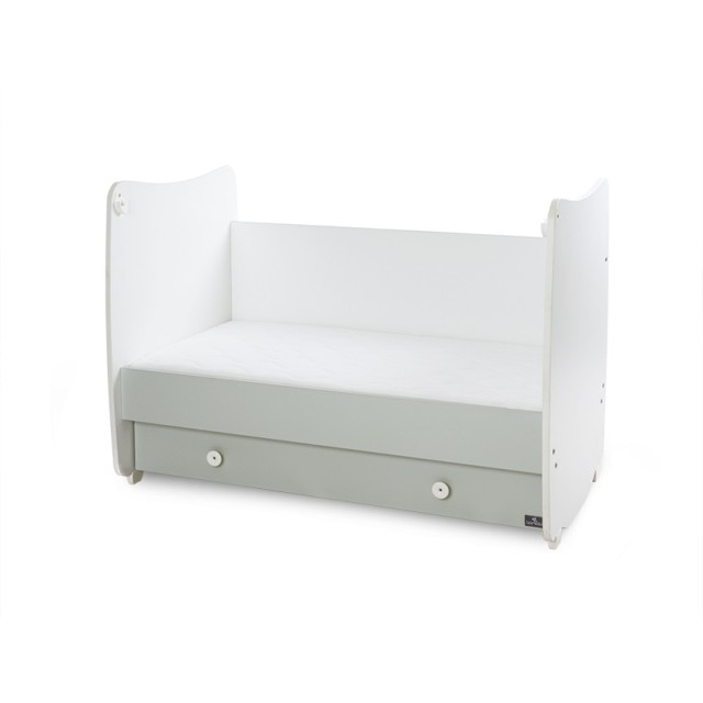 Bed dream new 60/120 χρώμα λευκό + γαλακτοπράσινο
