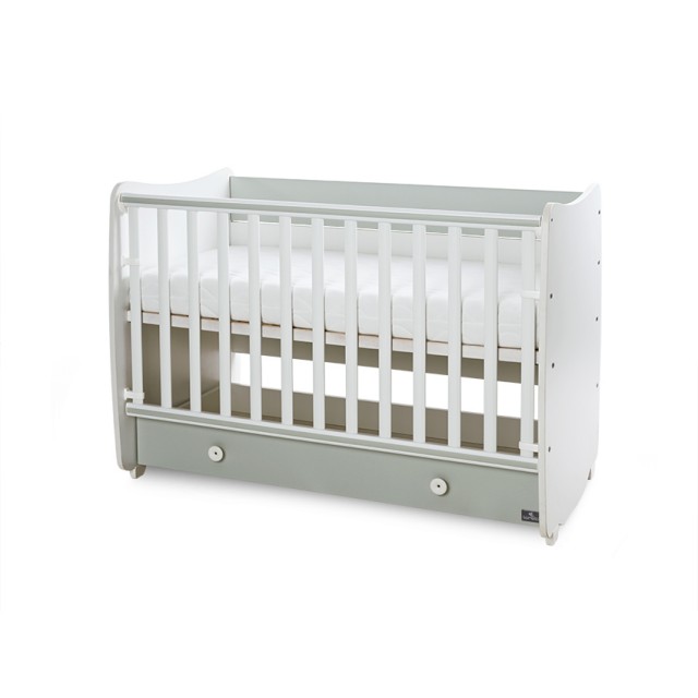 Bed dream new 60/120 χρώμα λευκό + γαλακτοπράσινο