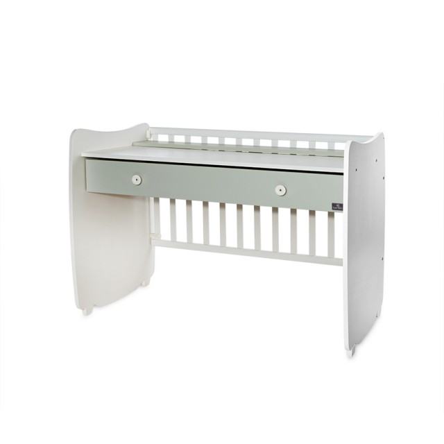 Bed dream new 60/120 χρώμα λευκό + γαλακτοπράσινο