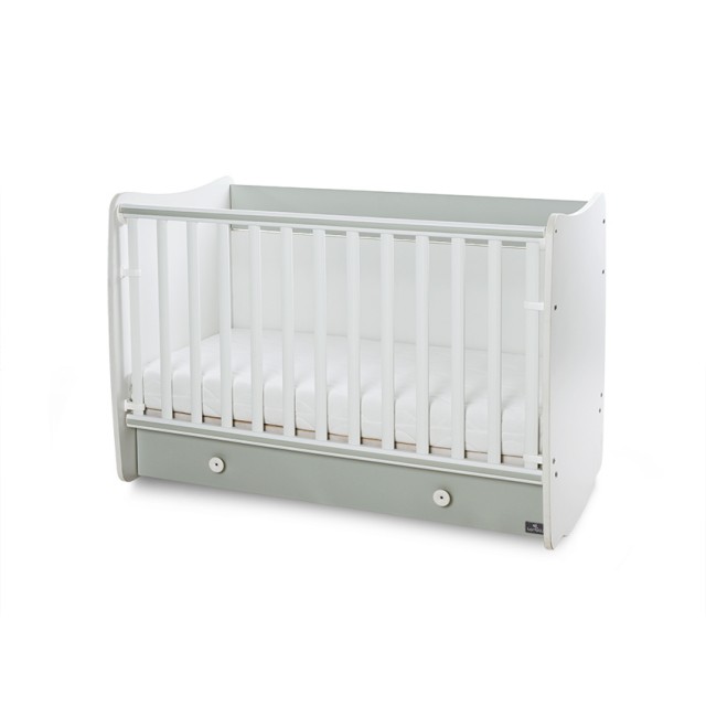 Bed dream new 60/120 χρώμα λευκό + γαλακτοπράσινο