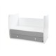 Bed dream new 60/120 χρώμα λευκό + stone grey